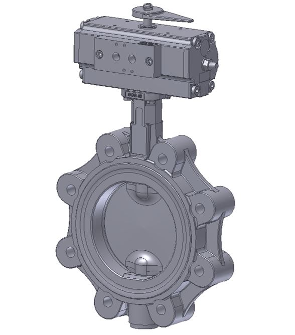 Butterfly valve lug type with bare shaft DN700-1200
