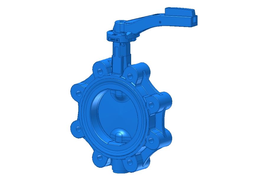 Butterfly valve lug type with handlever DN50-DN300