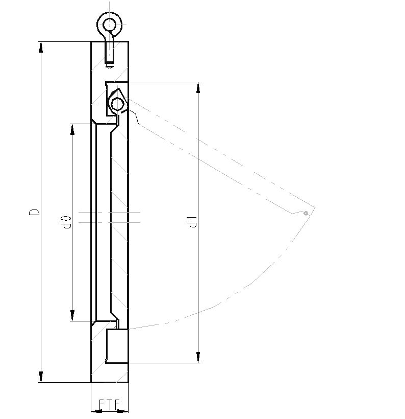 Swing check valve wafer type PN16 DN32-600