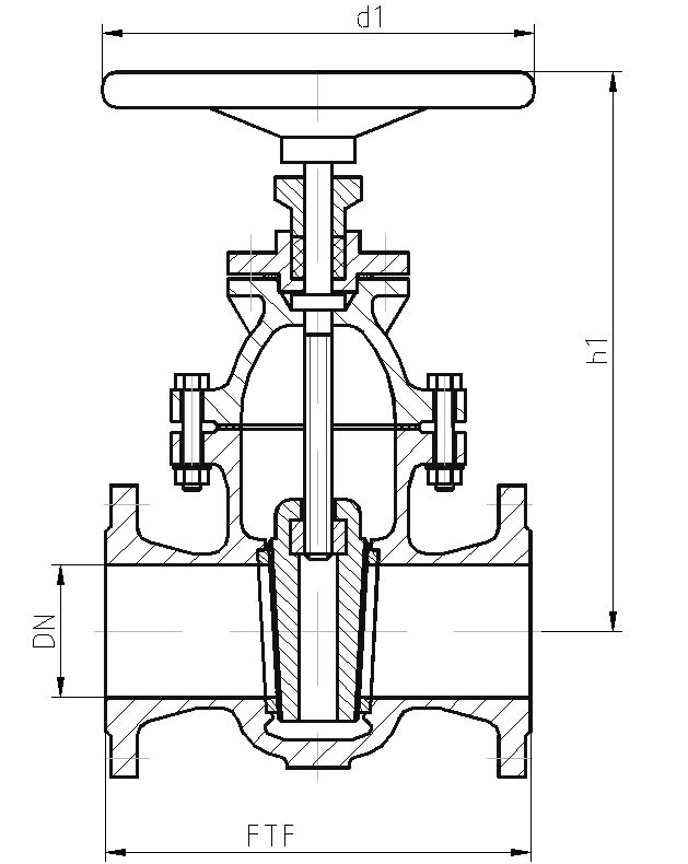 Oval gate valve PN16 DN65-200