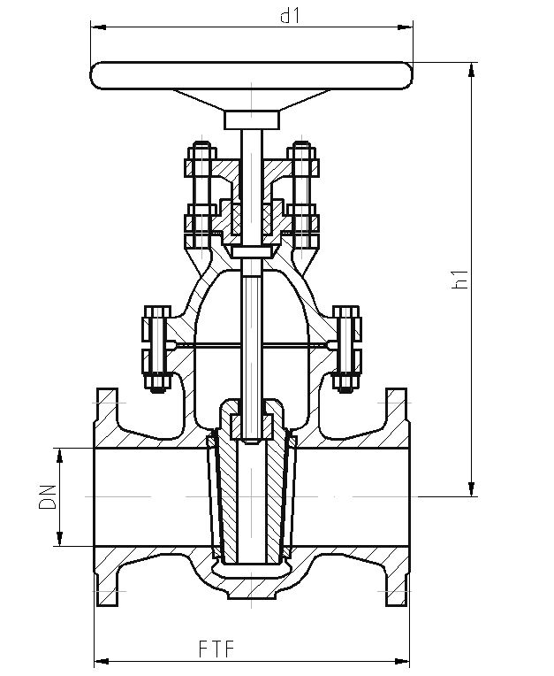Oval gate valve PN40 DN50-200