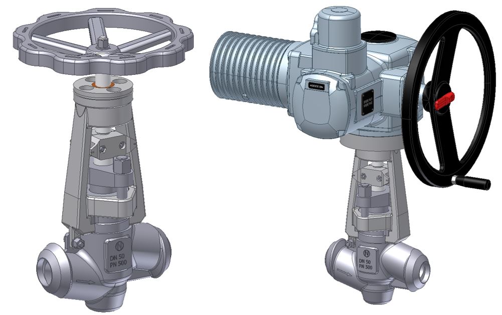 Globe valve PN250-500 DN15-65